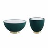Manhattan Comfort Anderson Coffee Table and End Table 2.0 in Green - Set of 2 2-AT01-GR